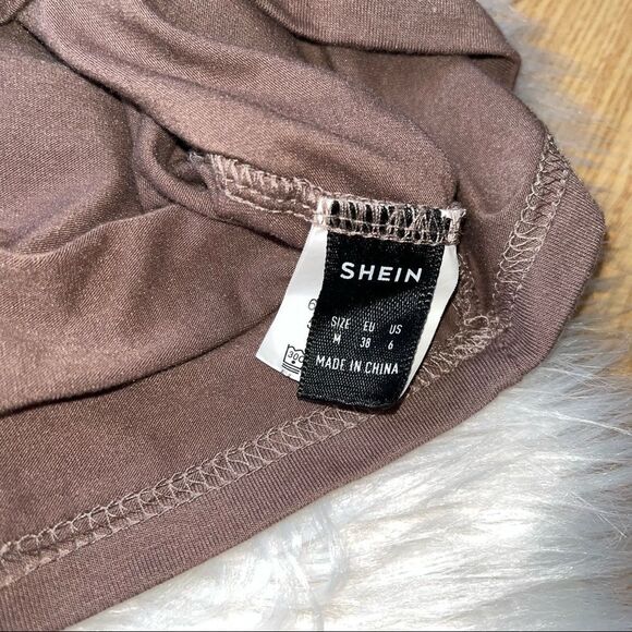 SHEIN | Tan & Brown Cropped Tank Tops Size Medium - Picture 3 of 4